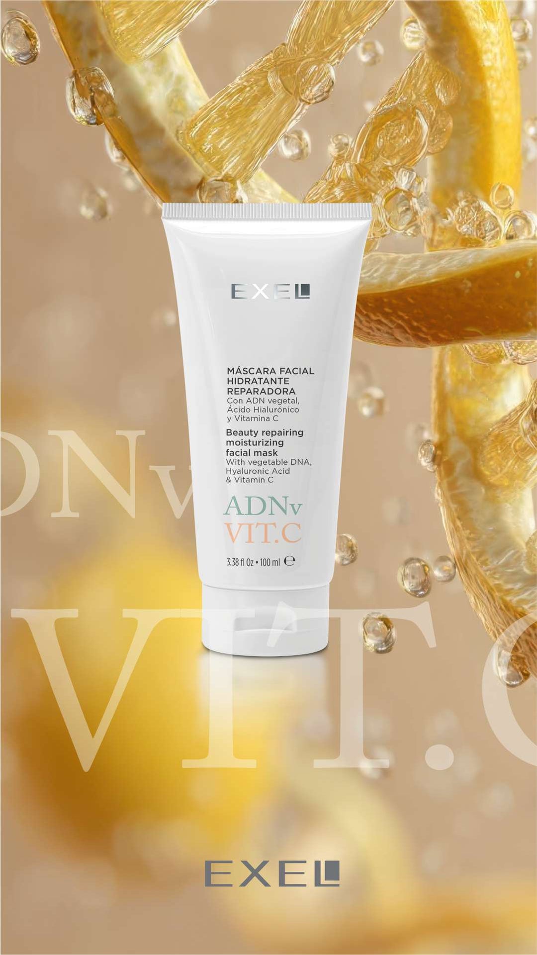 HYDRATING &amp; REPAIRING FACE MASK with plant DNA, Hyaluronic Acid, and Vitamin C